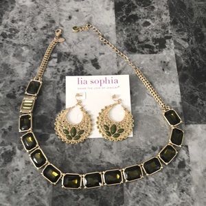 Lia Sophia Necklace and Earring set